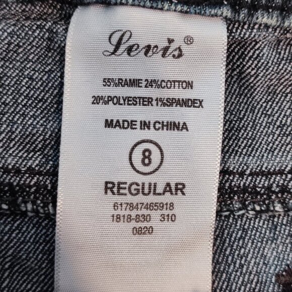 Levi's jeans regular denim blue girls size 8 - Picture 6 of 13
